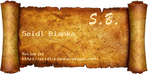Seidl Bianka névjegykártya